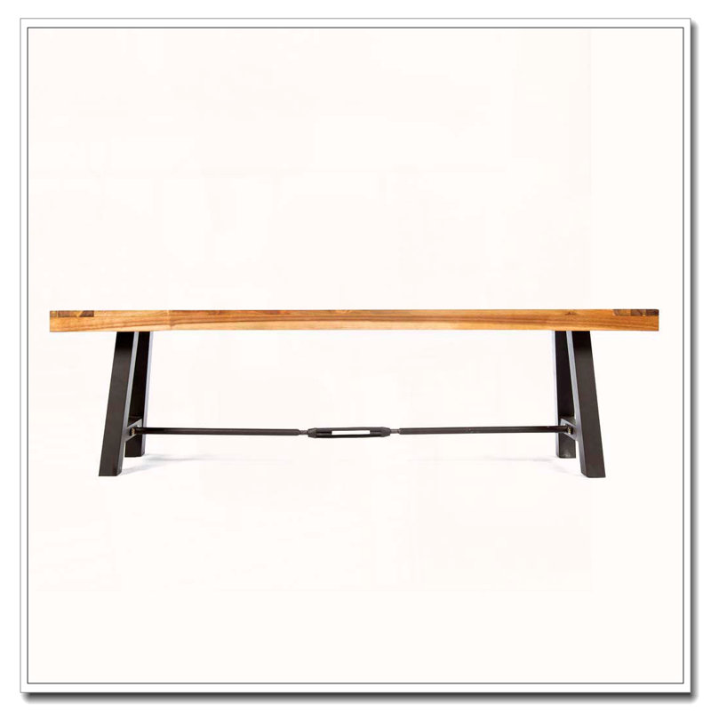 Banc d'extérieur avec panneau à lattes et structure en bois d'acacia