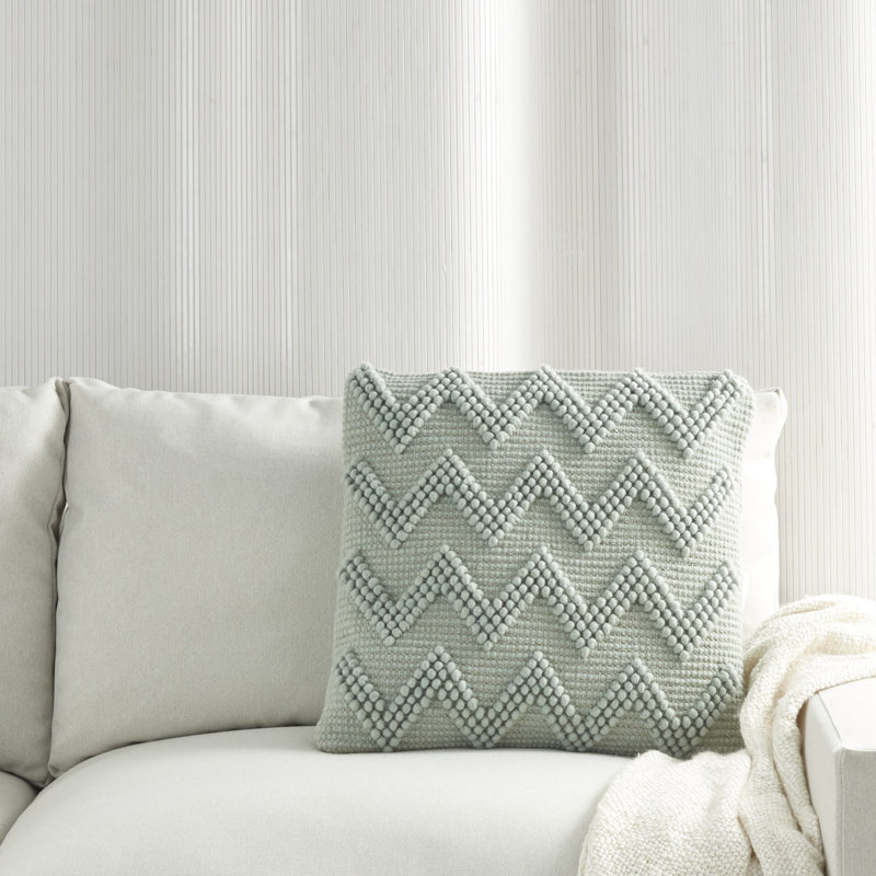  Housse et insert de coussin carré, Céladon, H 20 po x l 20 po x P 6 po, Carrée