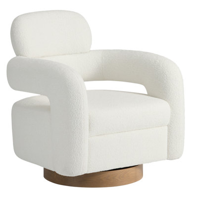 Bayville 29" Wide Sherpa Swivel Chair