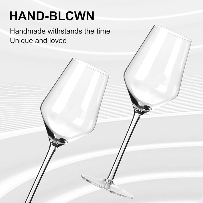 Ensemble de verres à vin de 4,15 oz, verre de vin transparent sans plomb, verre de vin blanc italien soufflé à la main, excellent emballage cadeau