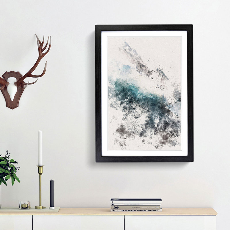 Under The Wave - Single Picture Frame Print on MDF, Black Framed, 45cm H x 33cm W x 2cm D
