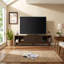 Meuble télé 67,9 po noyer en rotin de style Mid-Century avec pieds en bois massif, pour téléviseur de 75 po ou moins-129861771
