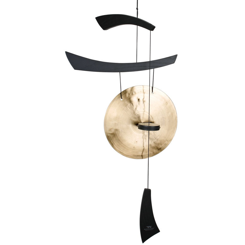 Carillon empereur gong, H 34 po x l 10 po x P 2,8 po, Noir