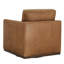 Fauteuil pivotant rembourré en cuir véritable Bobbi-117798968