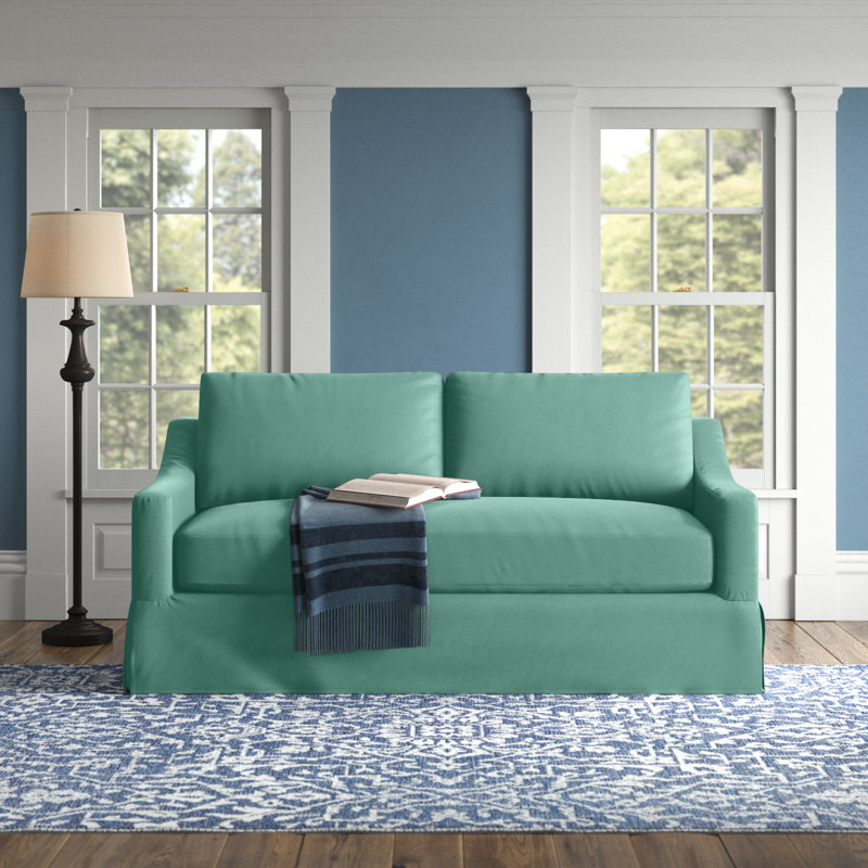 Cranbrook 78'' Slipcovered Sofa, Bayou Spray Canvas