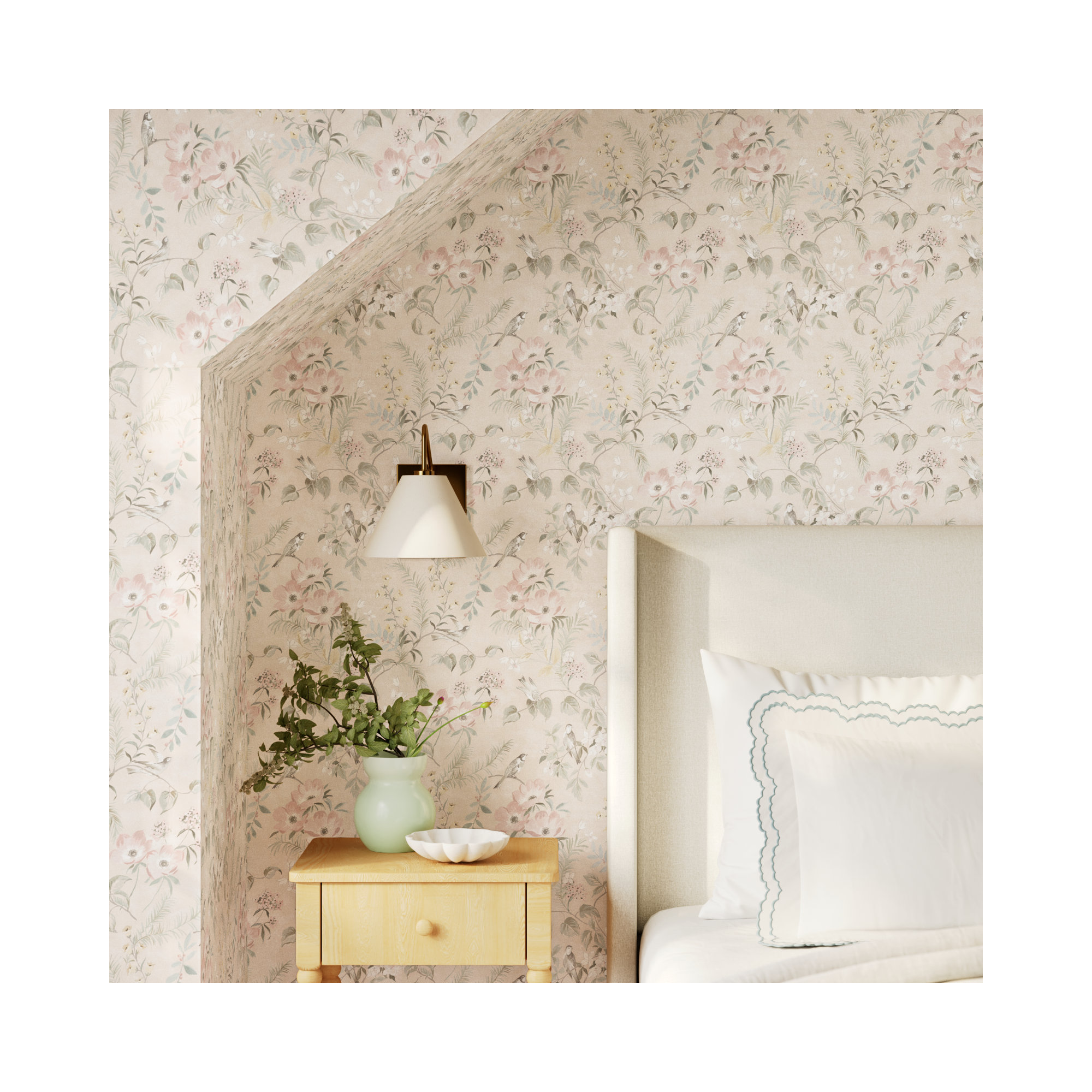Harton Floral Roll, Pink