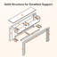 Console en bois massif avec tablette, canapé d'entrée de 63 po, brun