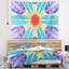 Tapisserie abstraite en motif bleu fractal-28494671