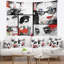 Portrait beaux visages collage tapisserie Abstract-28505586