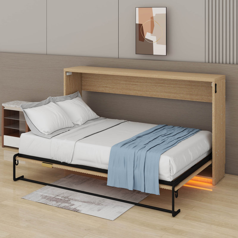Lit escamotable simple de taille XL avec DEL