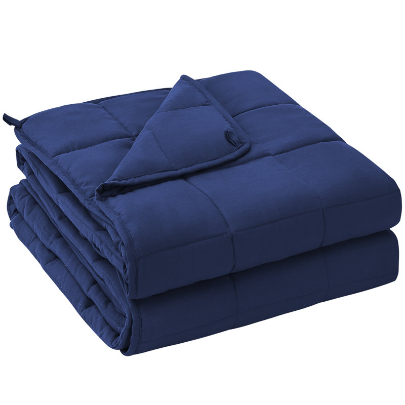Jeté matelassé Luxury, L 48 po x L 72 po, Marine, 15 lb