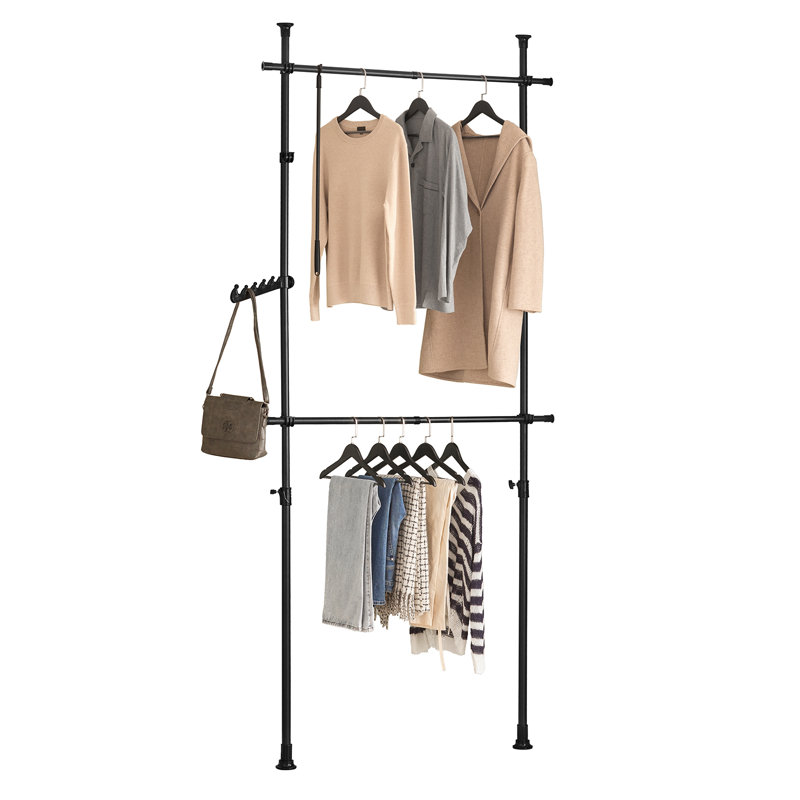 Hammes 77"" W - 112"" W Closet System, Black