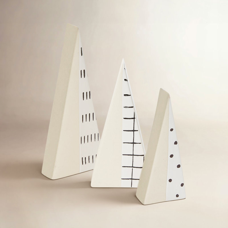 Ensemble de 3 arbres de table en céramique