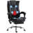 Microfiber Office Chair, High Back Computer Chair With 6 Point Massage, Heat, Adjustable Height Retractable Footrest-611465971