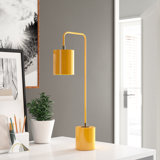Lampe de table arquée jaune doré 25 po Demorest