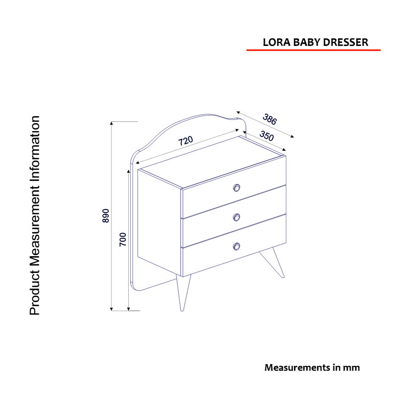 Lyme 3 - Drawer Rectangle Accent Chest