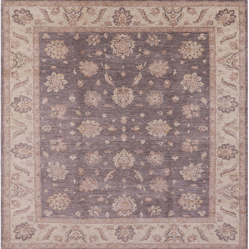 Tapis beige / brun Charlene, Carré 5 pi