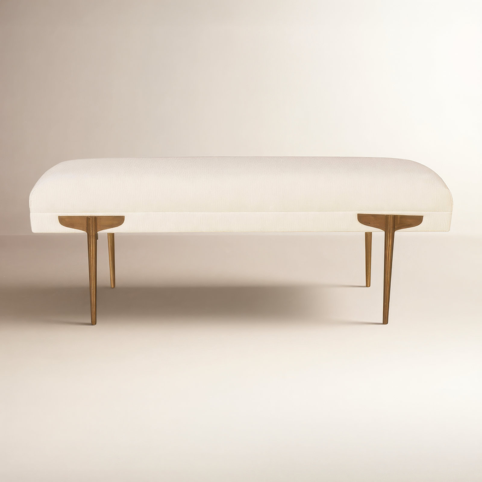 Amplitude 54" Velvet Bedroom Bench, White