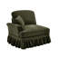Canapé en chenille LSF avec 1 coussin - Vert-917480802