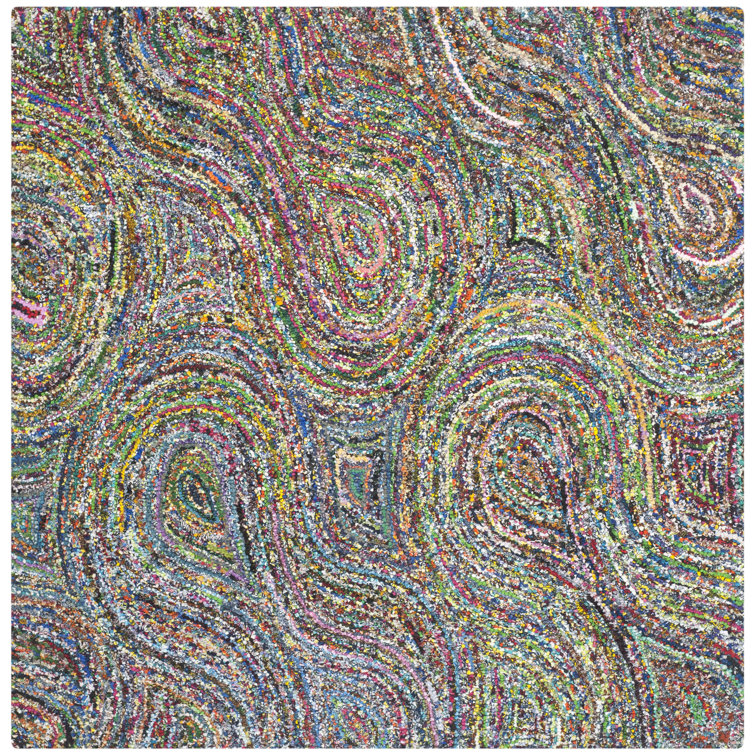 Hanningt Hand Tufted Cotton Abstract Rug
