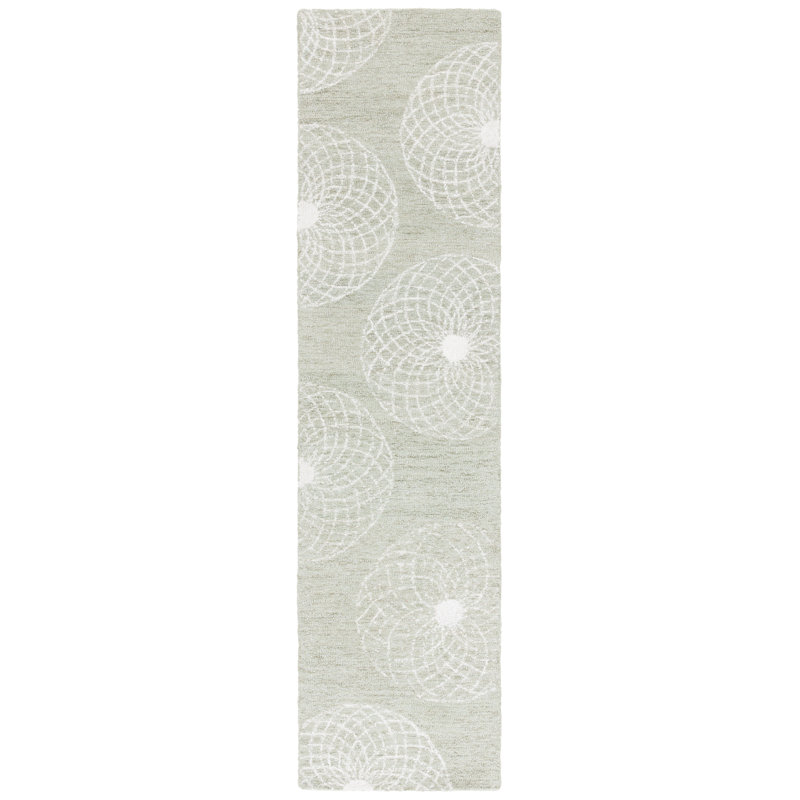 Ebony Hand Tufted Performance Geometric Rug, Runner 2'3" x 9'