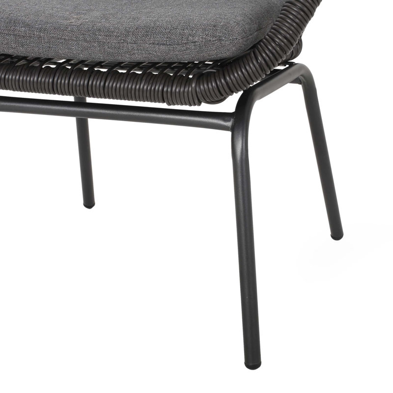 Chaise d'appoint contemporaine à la mode, Gris, Noir