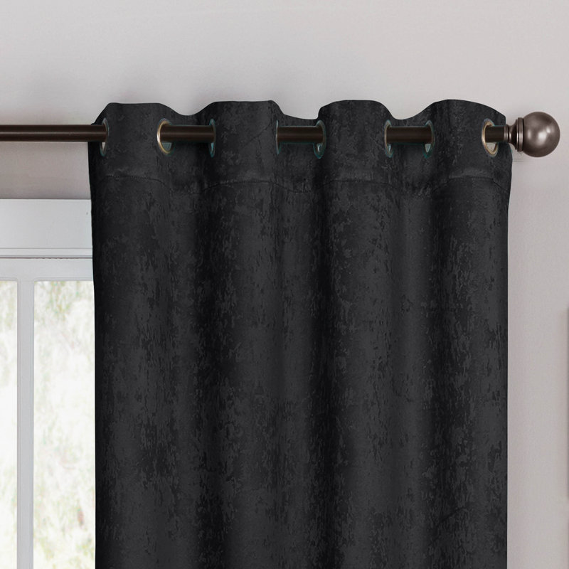 Room Darkening Curtain Pair, Charcoal, 54" W x 96" L