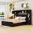 Vytis Queen Size Wooden Platform Bed With 4 Drawers and Headboard-1639656374