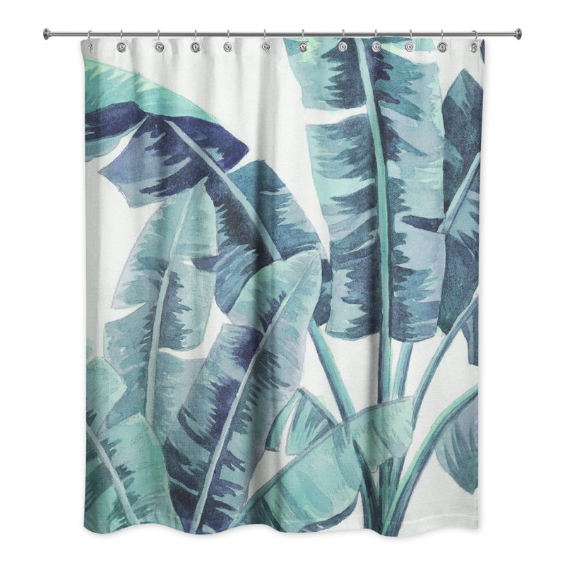 Rideau de douche simple Perine, Bleu