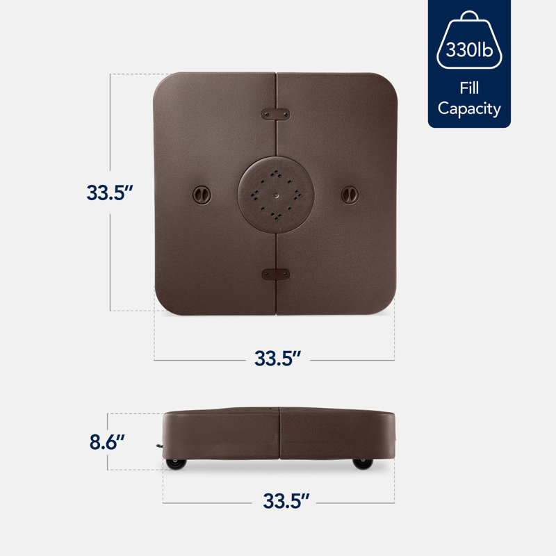 Base extérieure en porte-à-faux, Brun