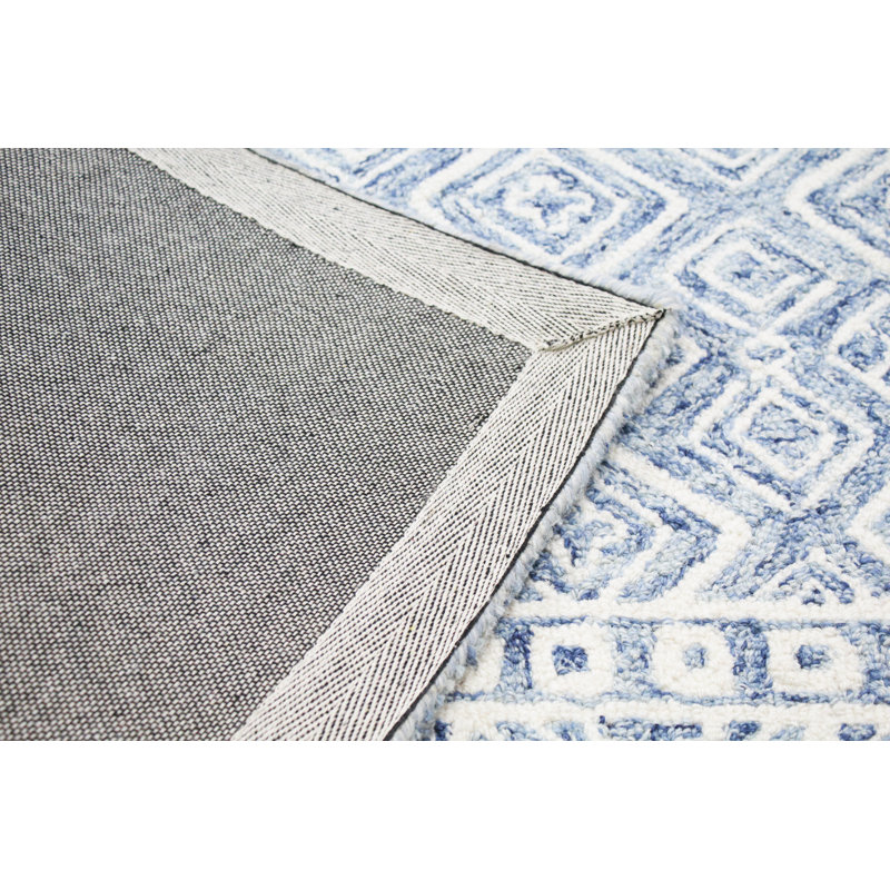 Tapis transitionnel bleu Dalton Collection, Rectangle 8 pi 6 po x 11 pi 6 po