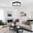 12.6 in. 4-Light Modern Flush Mount Light, Gold Finish with Frosted Glass Globes, Perfect for Entryways and Foyers-967985005