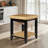 Behling Solid Butcher Block Kitchen Island with Baskets and Storage Shelf-521640768