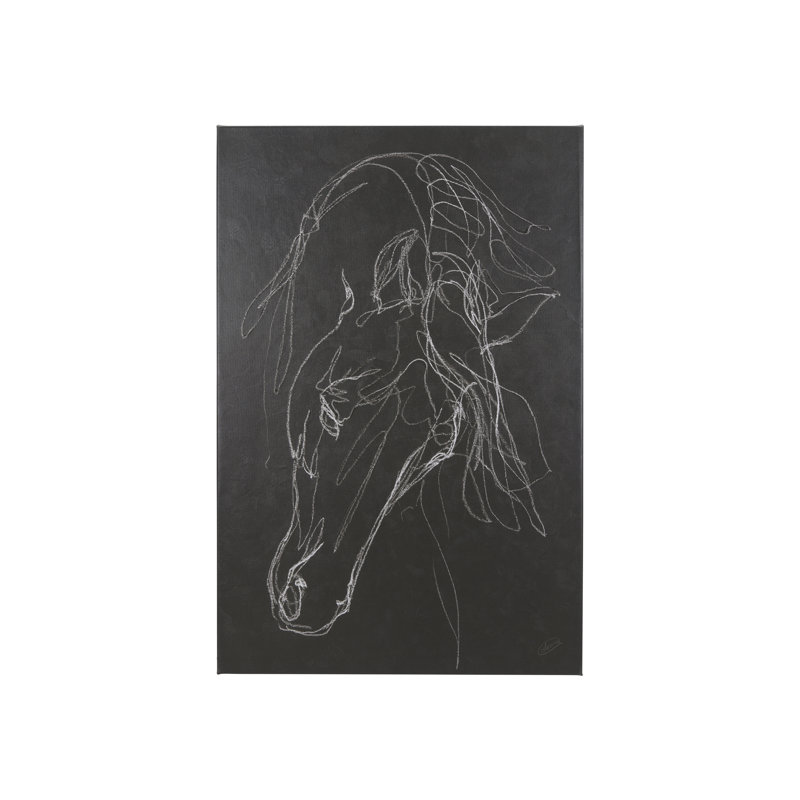 Toile texturée andalou foncé et brodé à la main, H 42 po x l 28 po x P 1,5 po