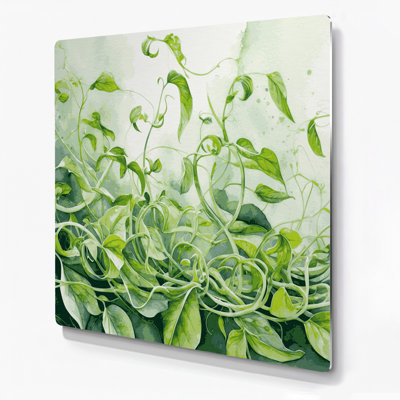 Vegetables Pea Shoots Green Metal Wall Art