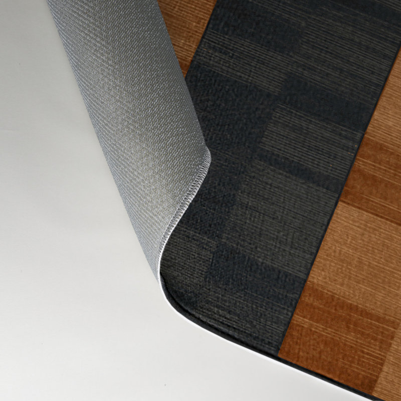 Tapis d'intérieur et d'extérieur à carreaux gris