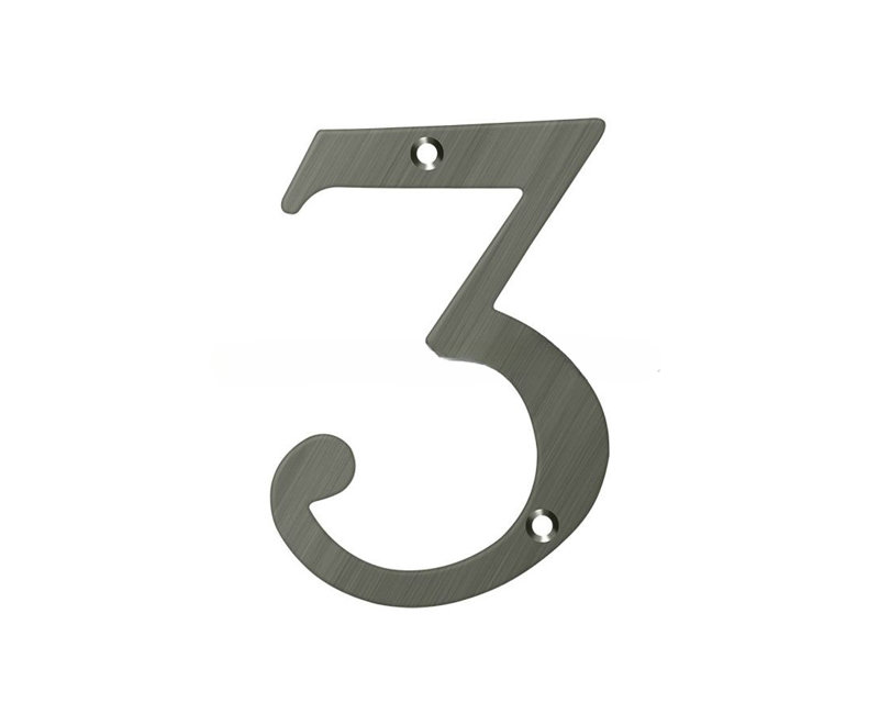 Chiffres de 4 po Deltana, Laiton poli, 3