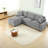 Space-saving Modular Sectionals, Grey Polyester With Storage Ottoman For Modern Homes