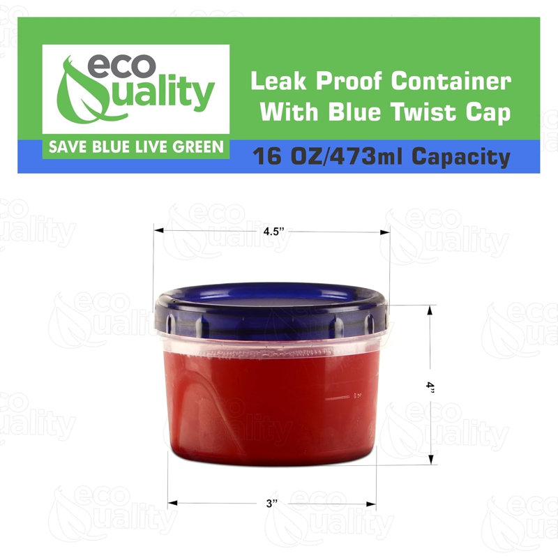  Rangement de nourriture en plastique transparent 16 oz avec couvercles torsadés et hermétiques - hermétique, réutilisable et étanche - pour la préparation des repas, le déjeuner et les collations (75)