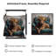 Très grand art mural imprimé sur tissu - Vache Highland Brown avec accoudoirs, décoration de salon éclectique-130842417