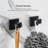5-Piece Matte Black Bathroom Hardware Accessory Set