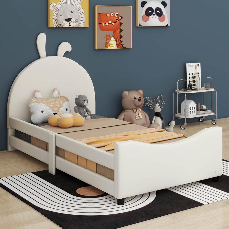 Lit de jour tapissier simple Janetha, Beige