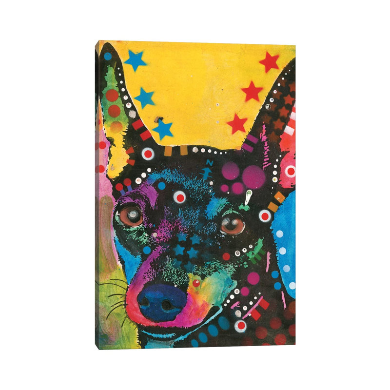 Miniature Pinscher by Dean Russo - Wrapped Canvas Print, 20.32 cm H x 30.48 cm W