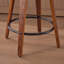 Tabourets de bar pivotants à hauteur de comptoir avec dossier en canne pour îlot / cuisine / comptoir / bar (ensemble de 2)-545289706-545289710