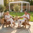 Outdoor Adirondack Chair Set Weather-Resistant HDPE Foldable Patio Chair Fire Pit Chair with Cup Holder-523273415
