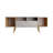 Theodore 62.99" Mid-Century Moderrn 6-Shelf TV Stand for TVs up to 60" in Off White and Cinnamon-1754171366