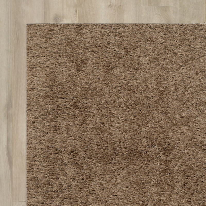 Solid Colour Hand Woven Area Rug, Rectangle 91 x 152cm