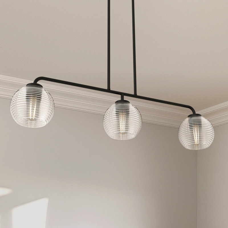 Luminaire suspendu pour îlot de cuisine 3 lumières Chmura