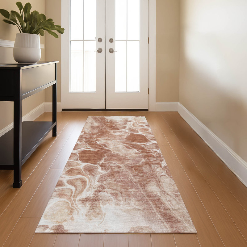 Premium Machine Washable Mayfield AMF1936 Abstract Rug, Runner 2'3" x 7'6"