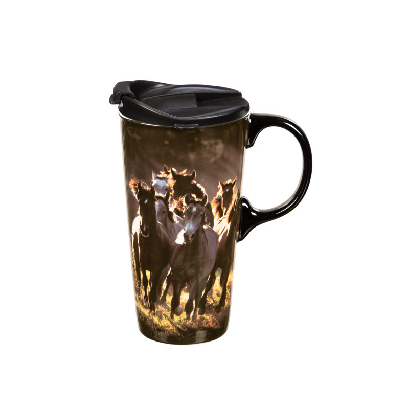 17 oz. Tasse de voyage en céramique